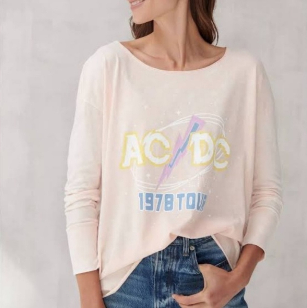 NWT Lucky Brand AC/DC Long-sleeve Band Tee